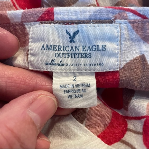 American Eagle Outfitters women’s floral skirt red/blue/brown size 2 - Picture 5 of 6